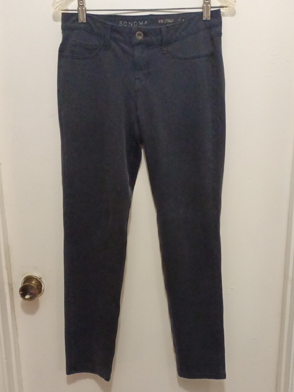 Sonoma Goods for Life style Black Slim Straight Stretch Jeans Size 4